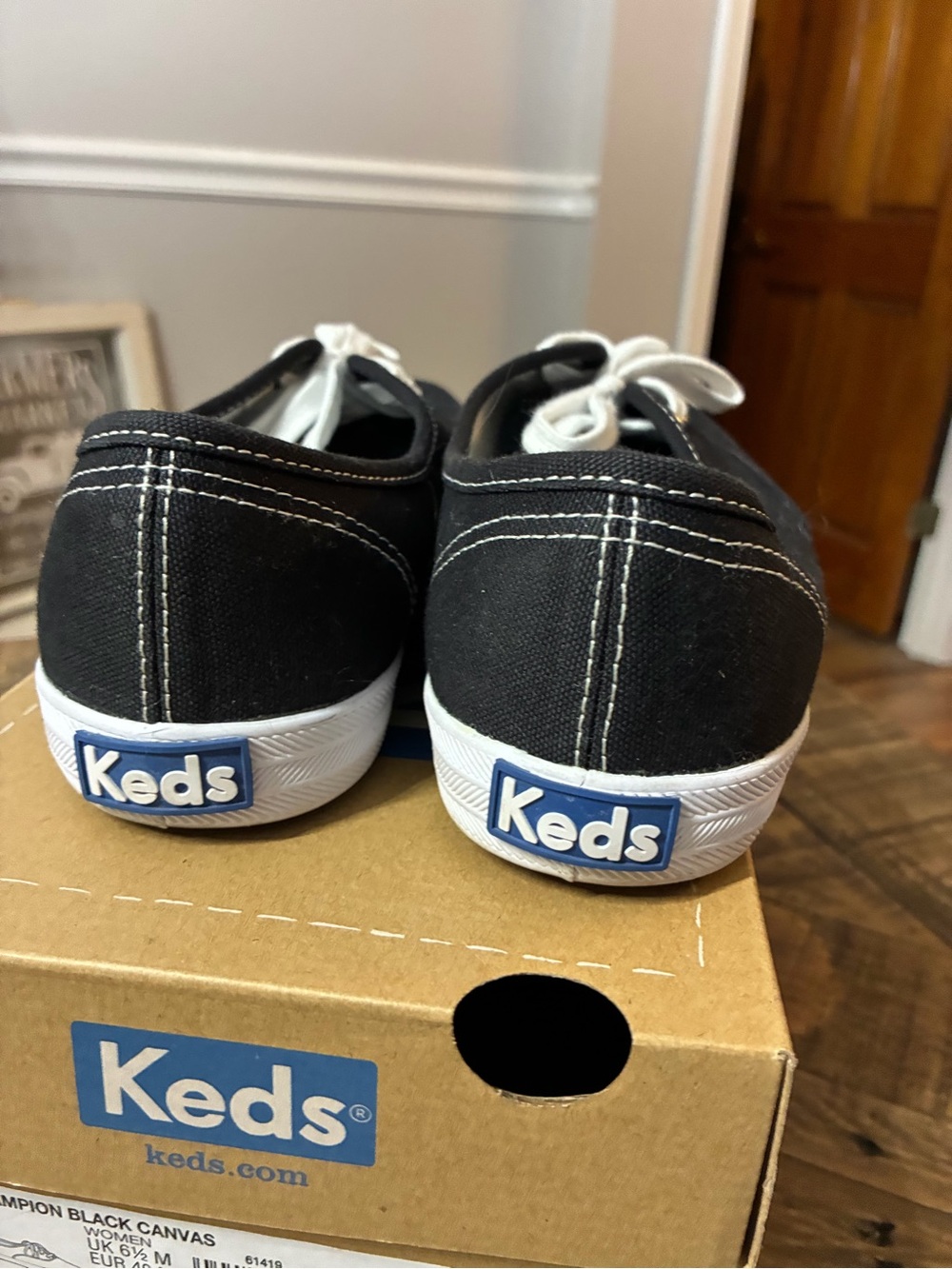 Keds Champion Canvas Sneakers in Black - Picture 4 of 7